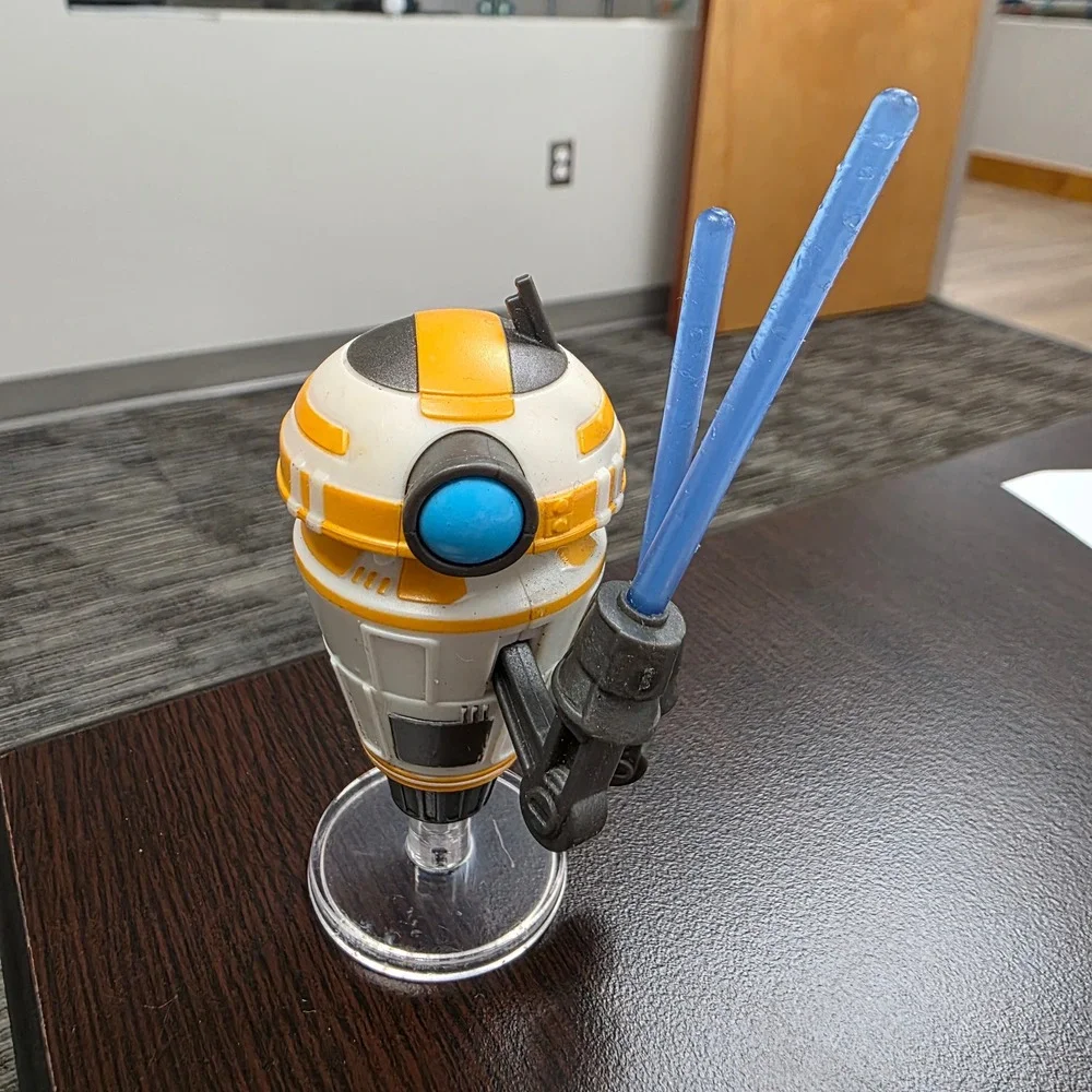 Star Wars Droid Depot Training Remote Droid Figure Orange White Blue 4 Inch